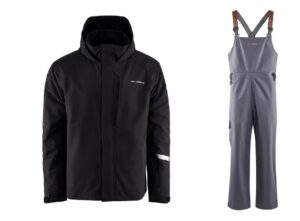 Grundéns Transmit X Jacket & Bibs Komplett fiskeset. Svart Anchor