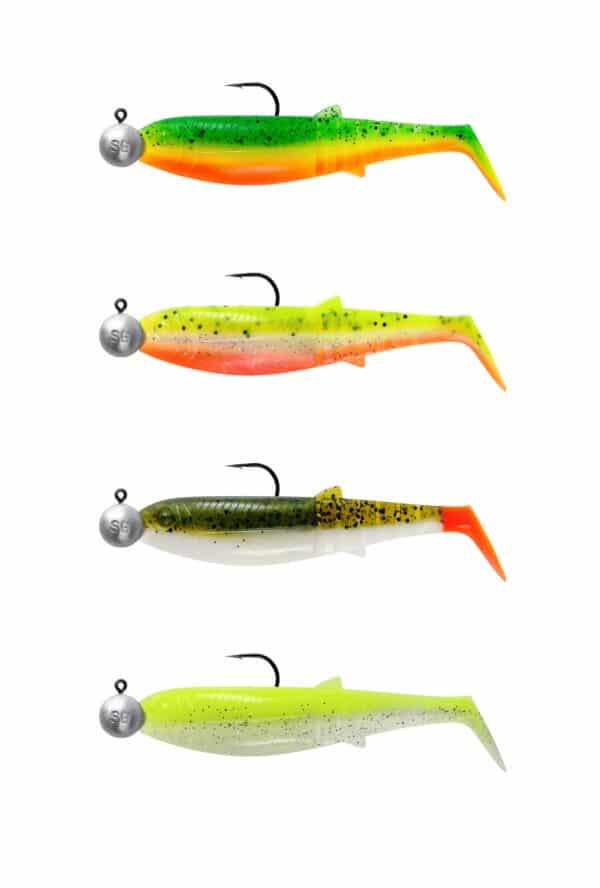 SG Cannibal Shad 8cm 5g+7.5g #2/0 Darkwater Mix 4+4pcs