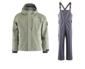 Grundéns Transmit X Jacket & Bibs Komplett fiskeset. Stone Moss/anchor